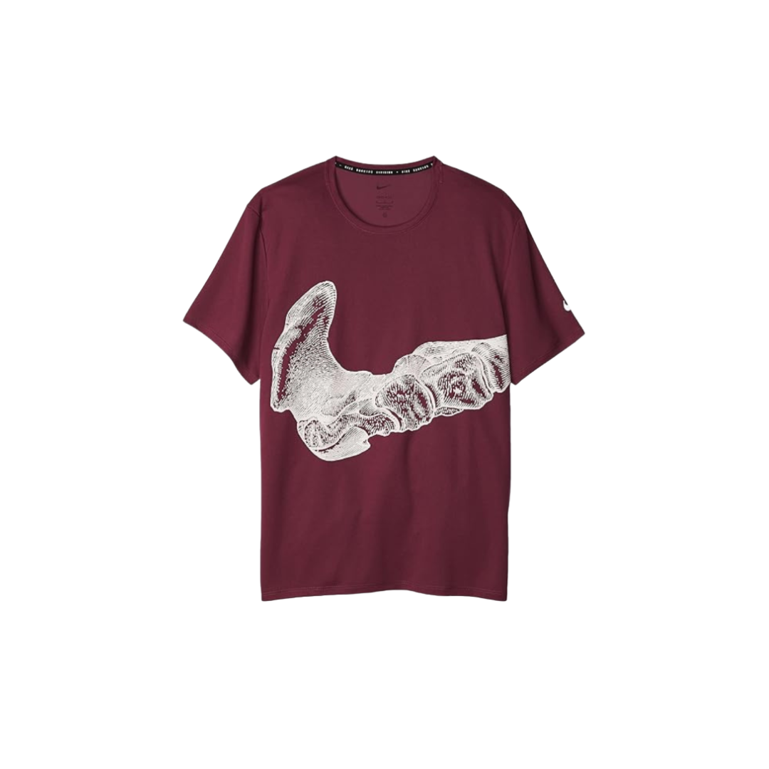 Run Division - T-shirt à imprimé graphique os - Bordeau